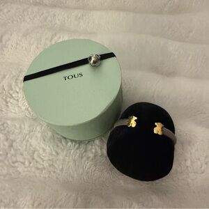 Tous Silver Bracelet with Gold Bear Charms